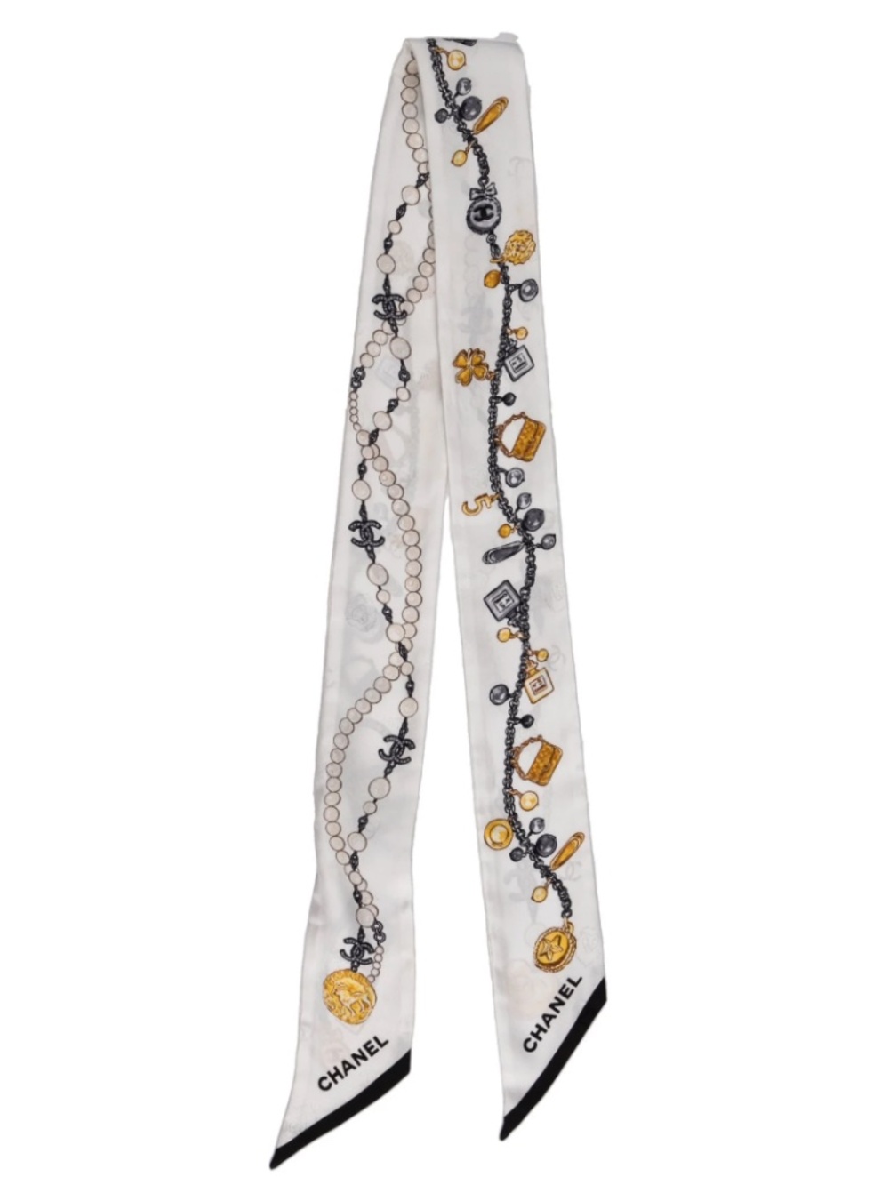 Authentic Chanel Silk Twilly Scarf